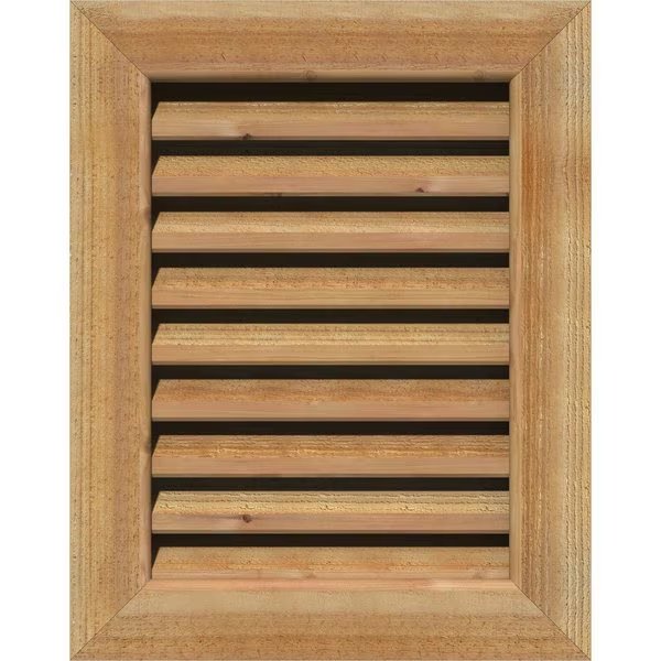 Vertical Gable Vent Functional, Western Red Cedar Gable Vent w/ 1